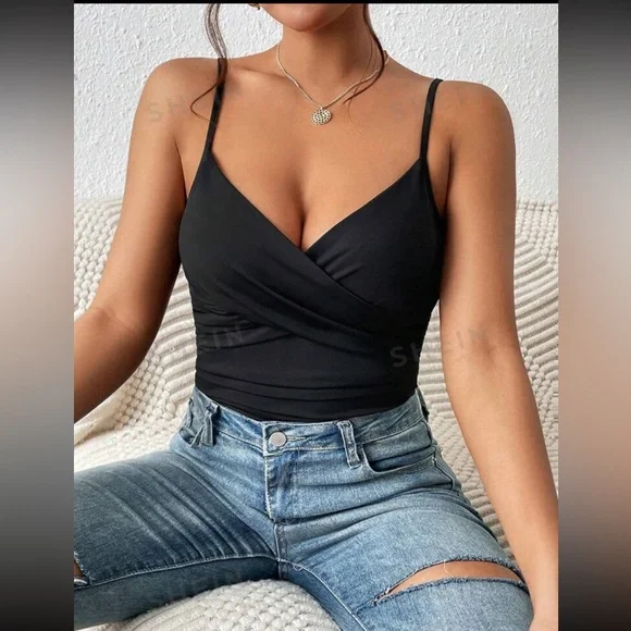 NWT SHEIN crisscross front bodysuit - Picture 5 of 5